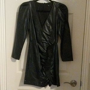 Zara Faux leather mini dress